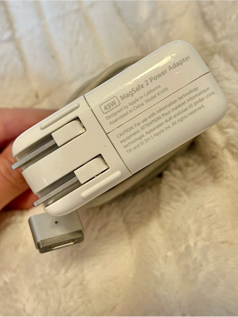Apple 45W MagSafe 2 Power Adapter for MacBook Air Computer Charger